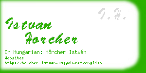 istvan horcher business card
