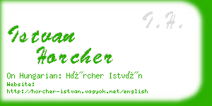 istvan horcher business card